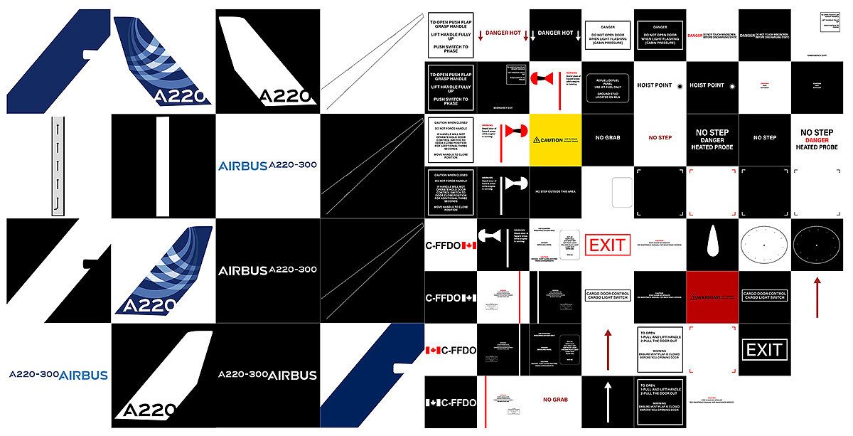 3D model，Aircraft，Appearance design，Airbus A220-300，
