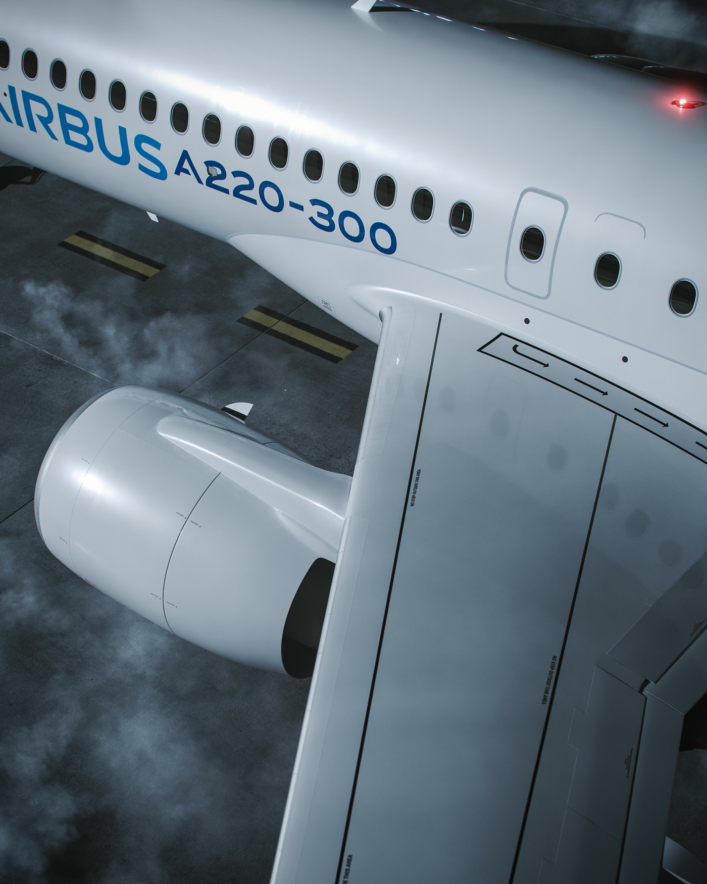 3D model，Aircraft，Appearance design，Airbus A220-300，