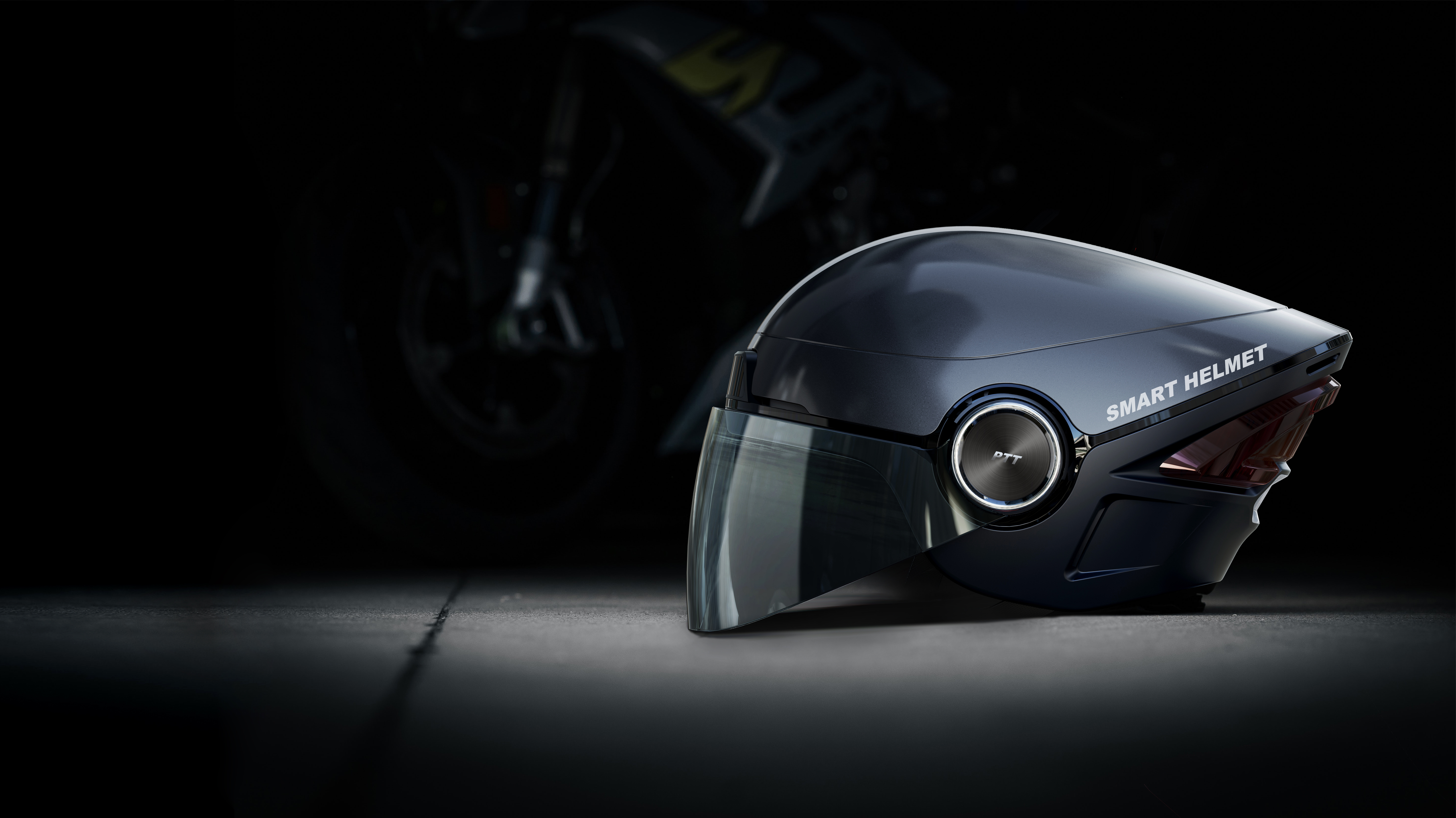Intelligent riding helmet-humpback whale industrial design，