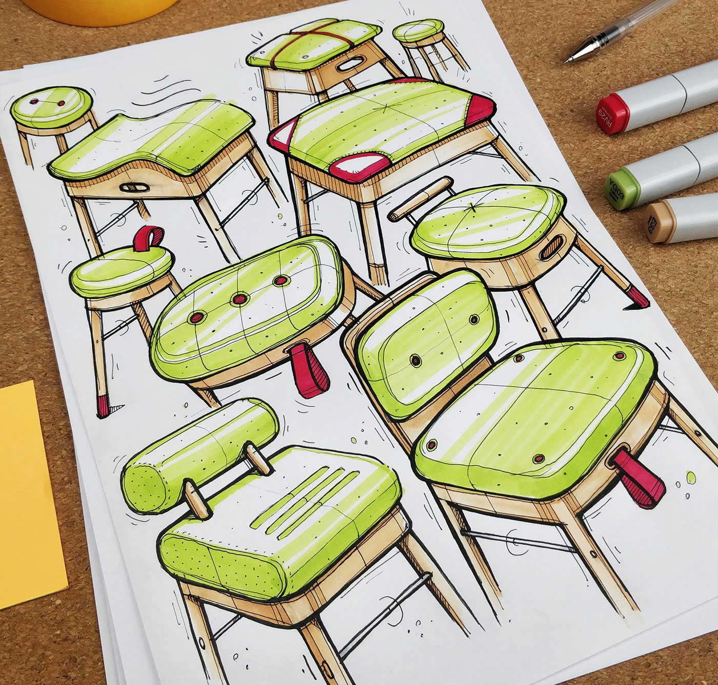 Hand drawn，sketch，illustration，mapping，