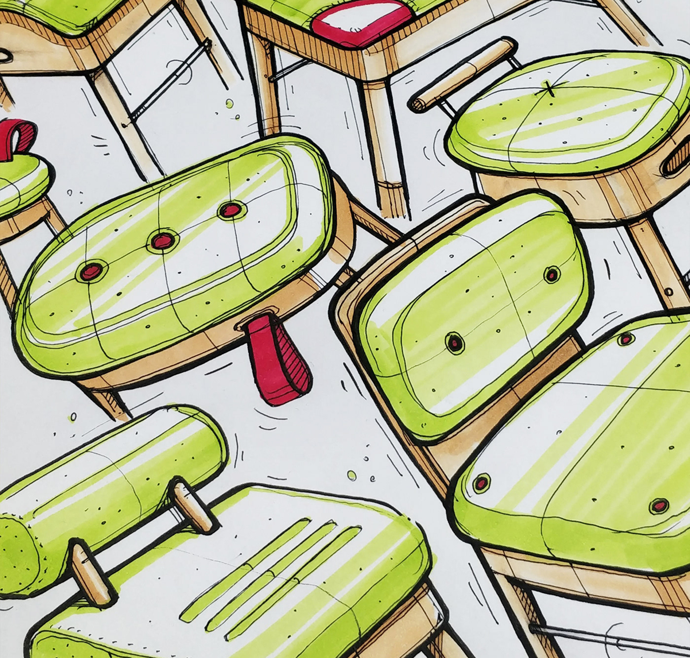 Hand drawn，sketch，illustration，mapping，