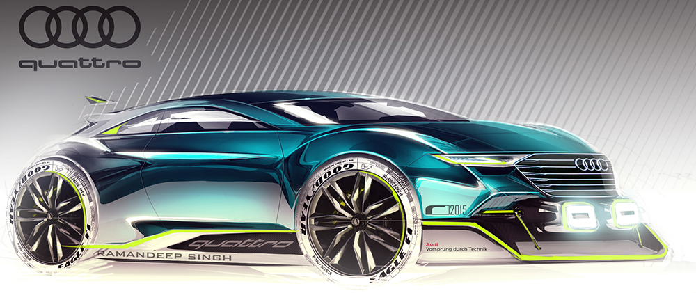 Sketch Wall，automobile，industrial design，Hand drawn，