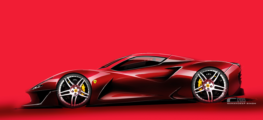 Sketch Wall，automobile，industrial design，Hand drawn，