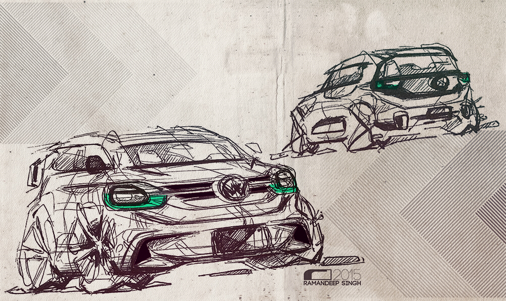 Sketch Wall，automobile，industrial design，Hand drawn，