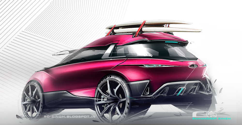 Sketch Wall，automobile，industrial design，Hand drawn，