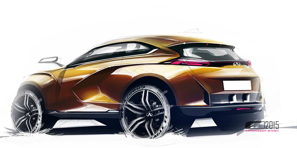 Sketch Wall，automobile，industrial design，Hand drawn，