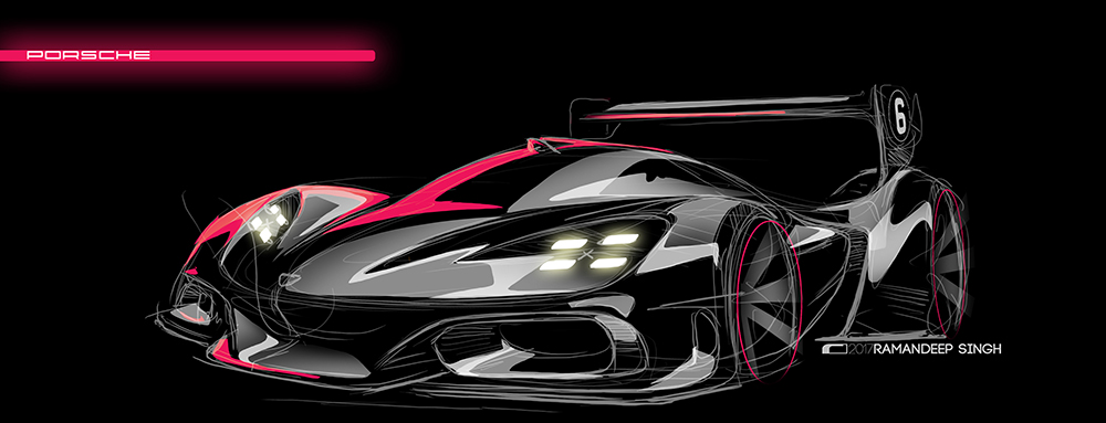 Sketch Wall，automobile，industrial design，Hand drawn，