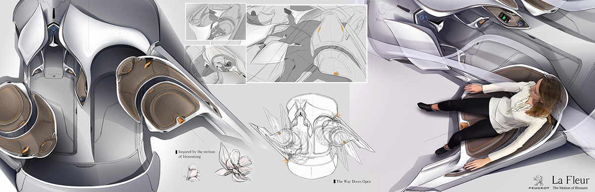 chair，flower，industrial design，