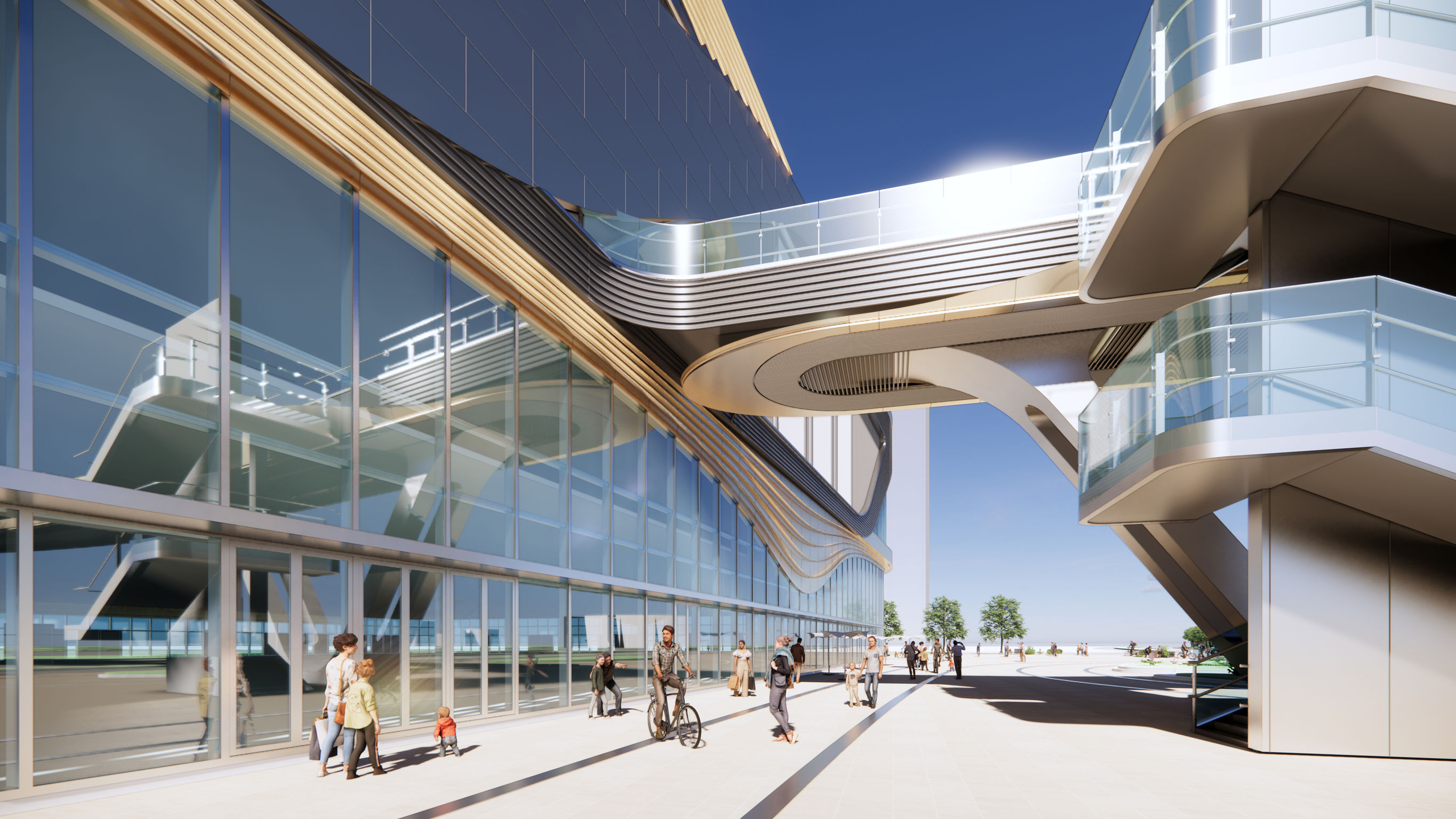 Professional concept，Architectural concept，Footbridge，