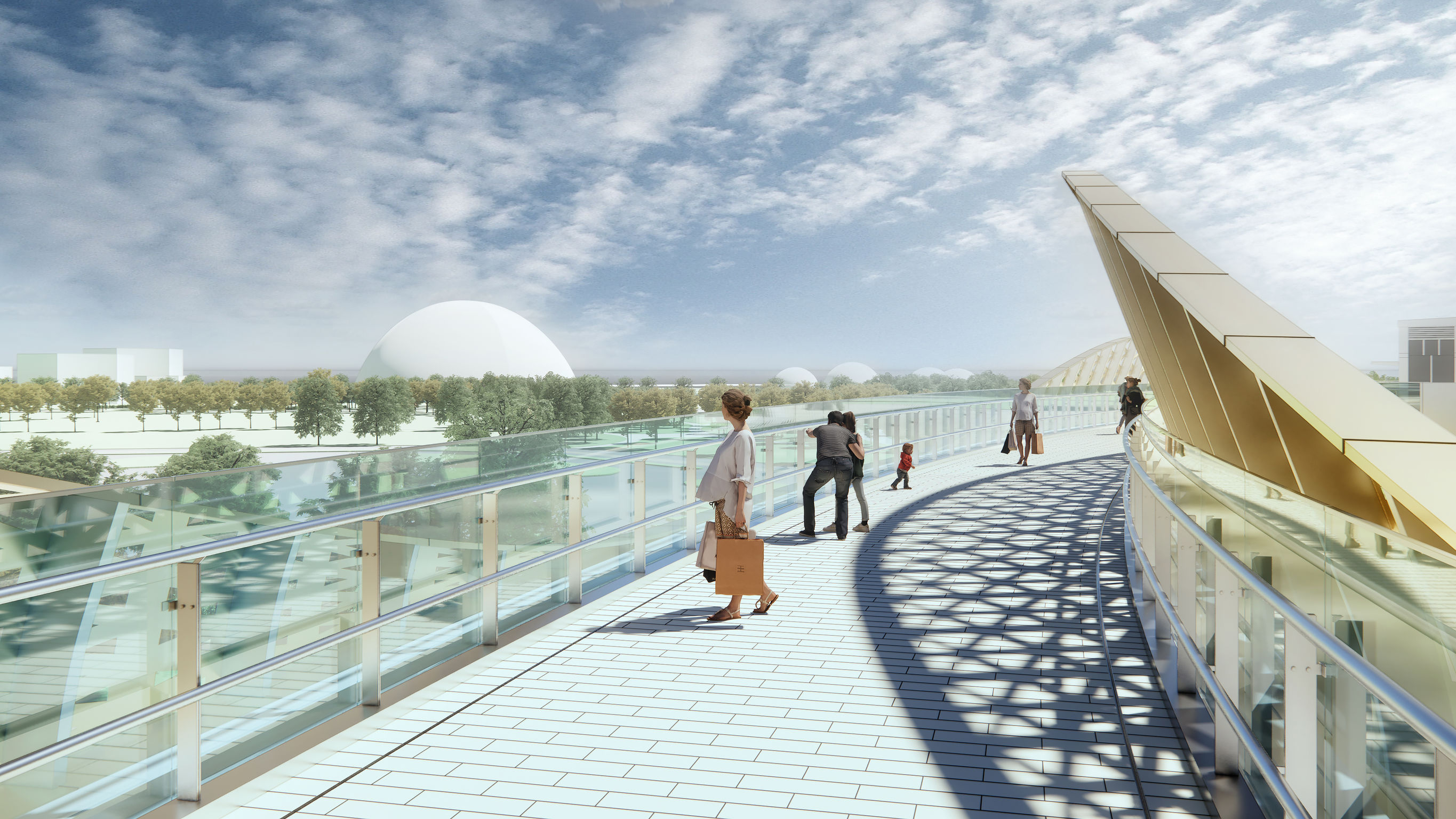 Professional concept，Architectural concept，Footbridge，