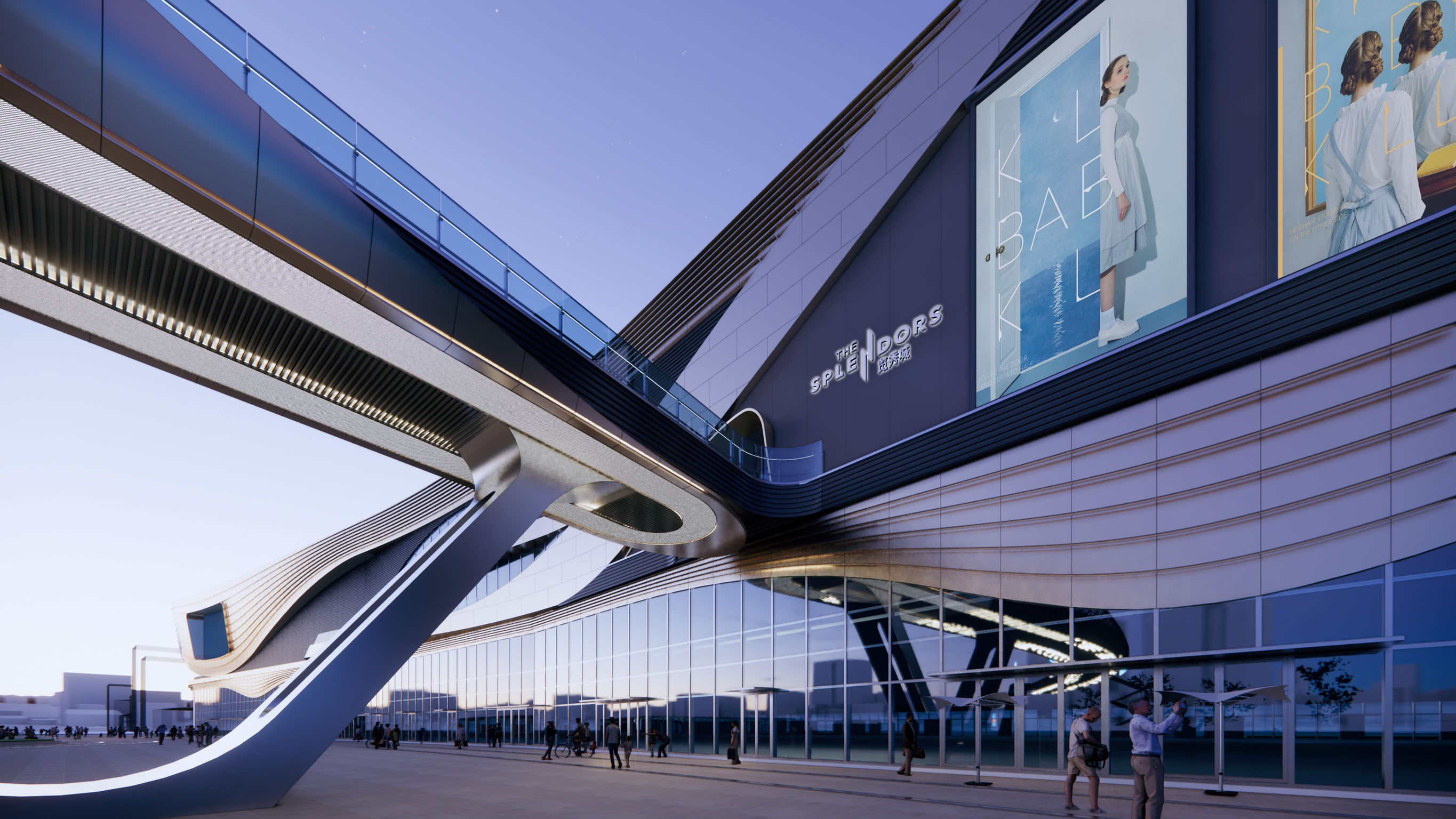 Professional concept，Architectural concept，Footbridge，