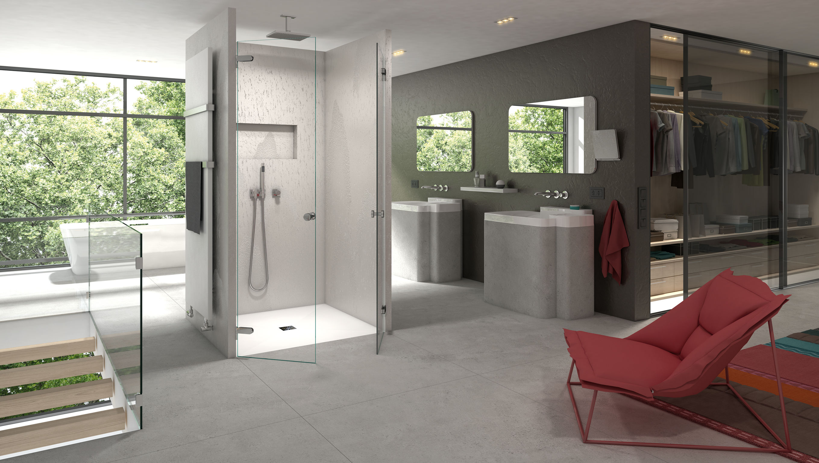 product design，Fabric/wall/floor，Shower and bathtub panel，