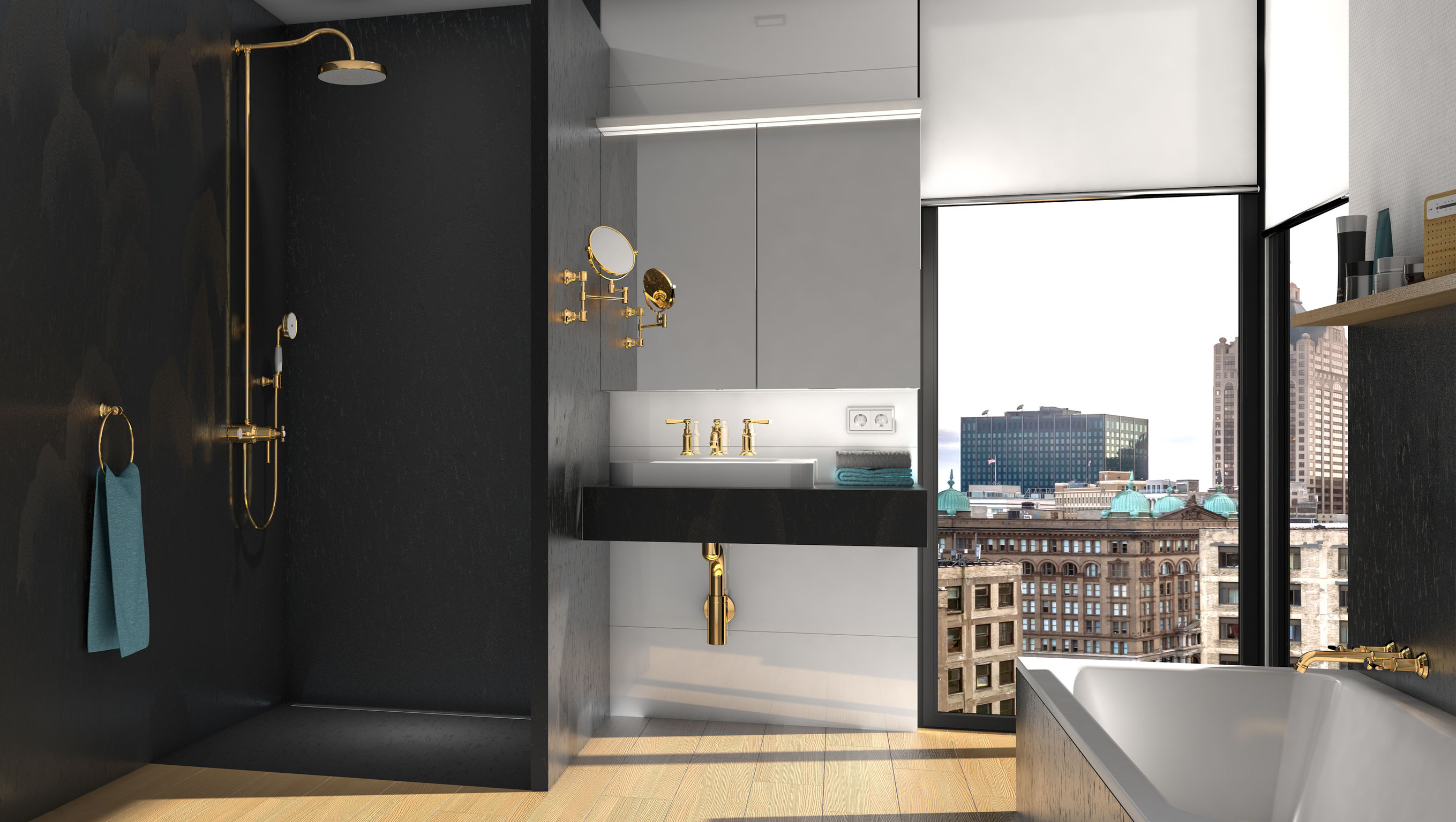 product design，Fabric/wall/floor，Shower and bathtub panel，