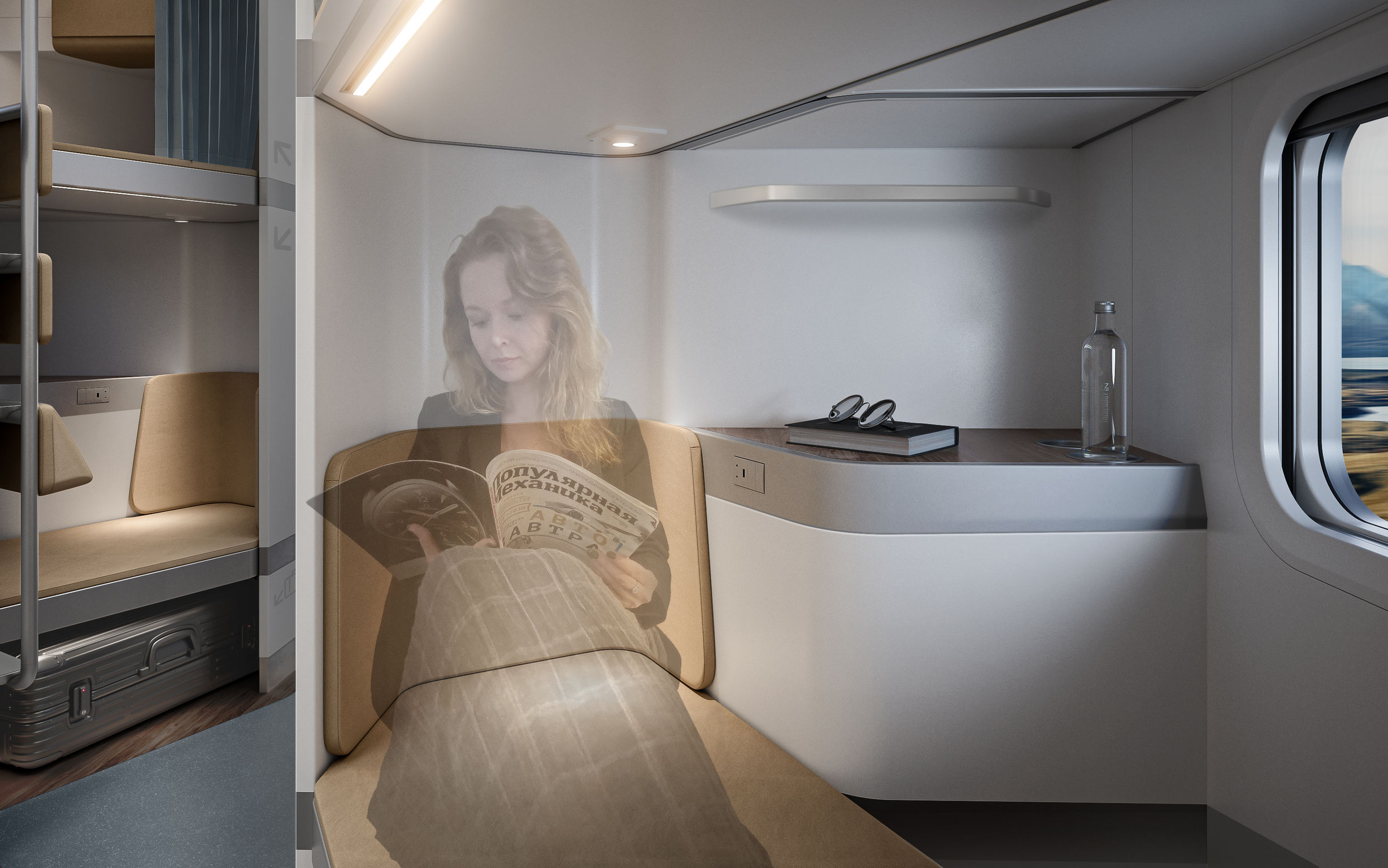 Professional concept，Product concept，Inside the bus，