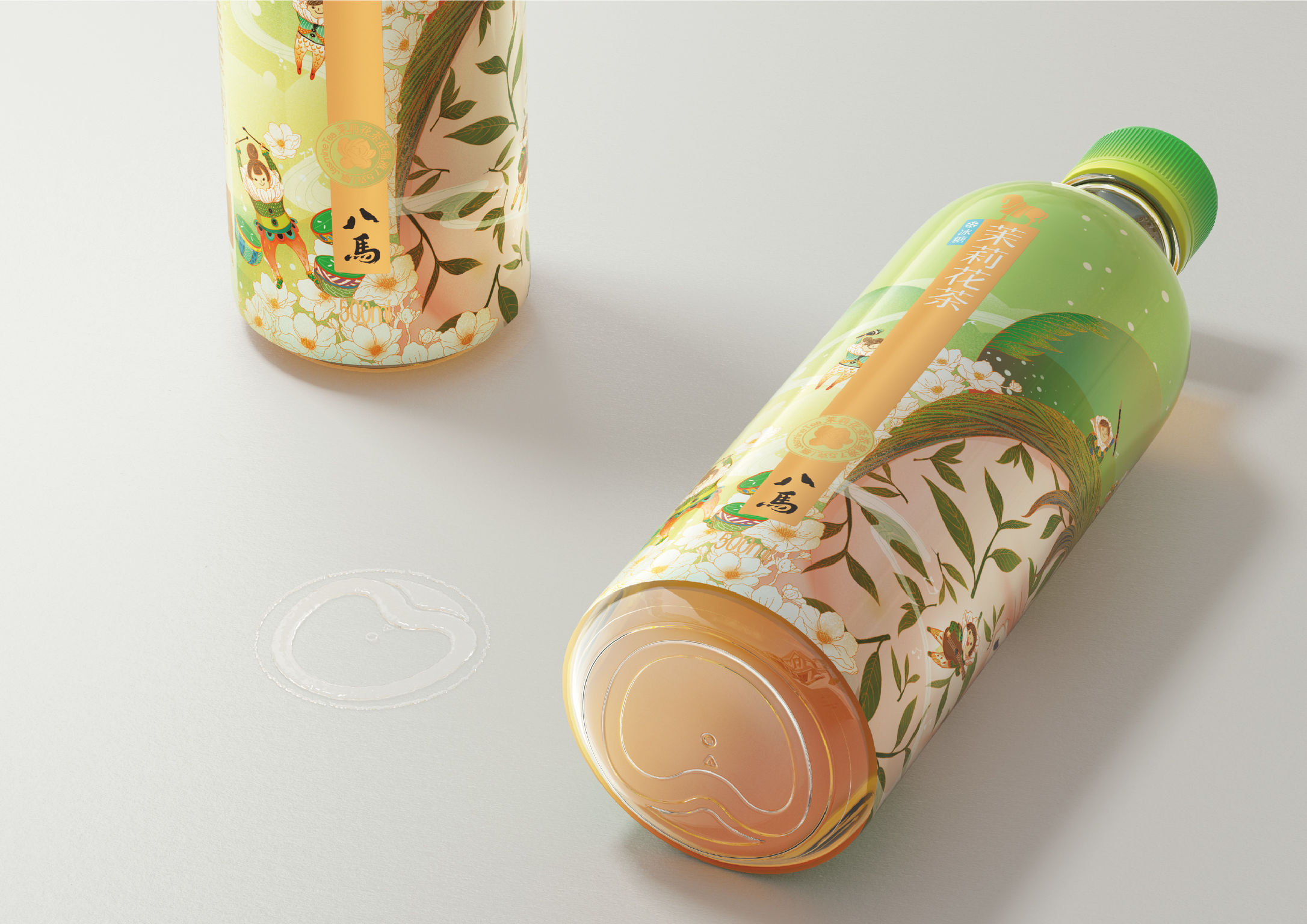 packing design，drink，Tea bottle，