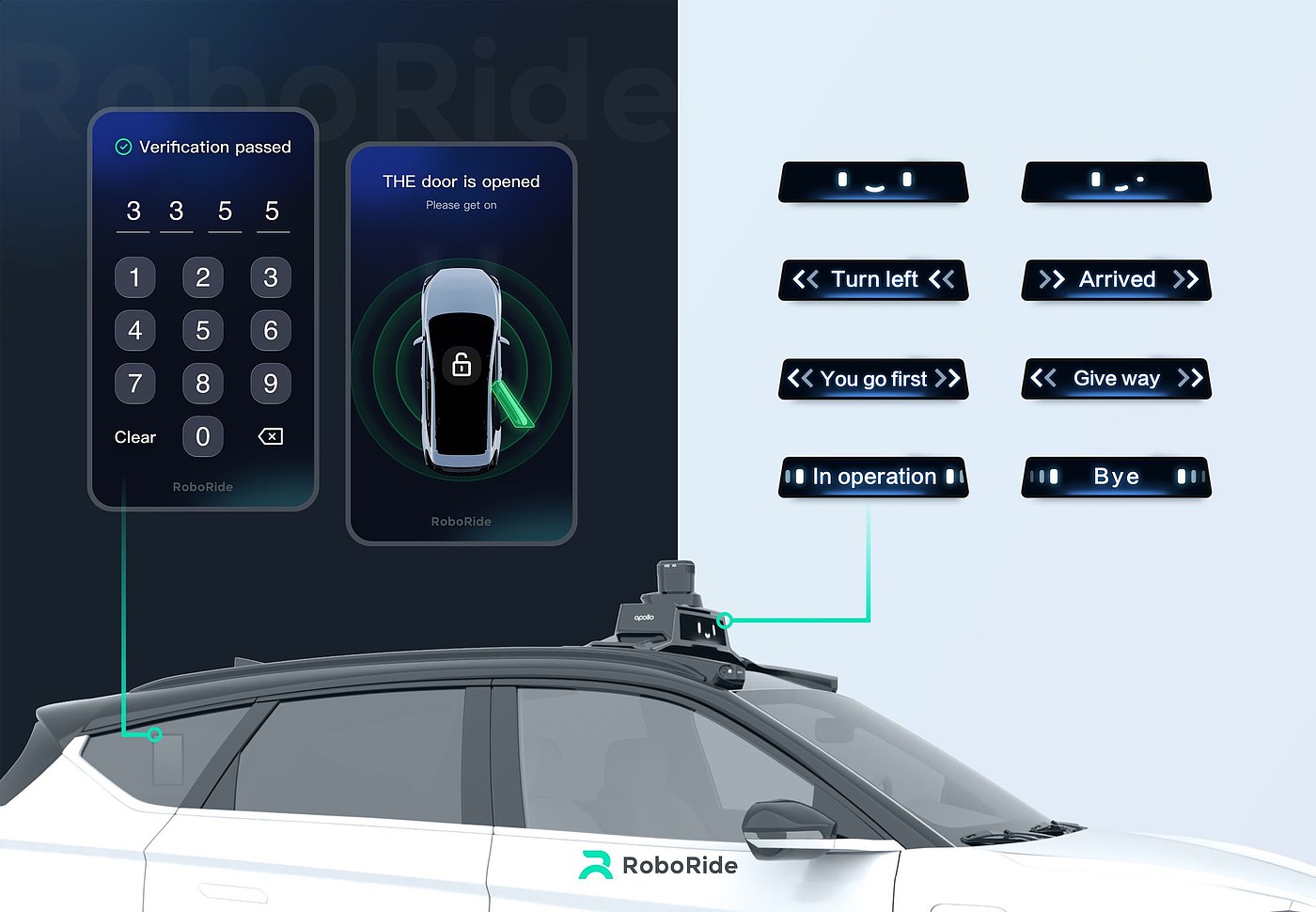 传达设计，应用程序 / 软件，无人驾驶出租车系统，