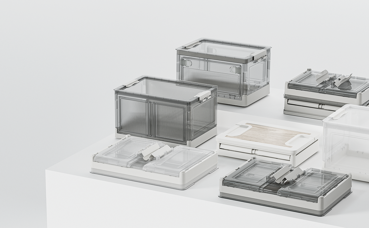 折叠收纳箱，收纳箱，工业设计，产品设计，清清美研究所，QIQIMI亲亲美，