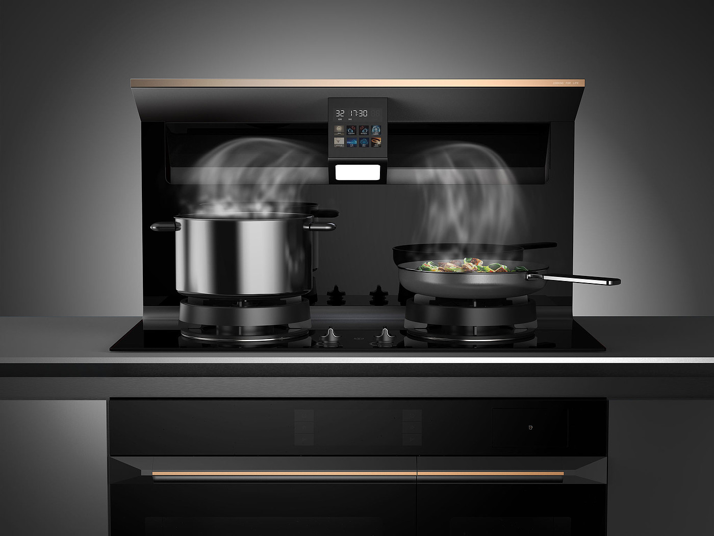 product design，kitchen，Cooking range，