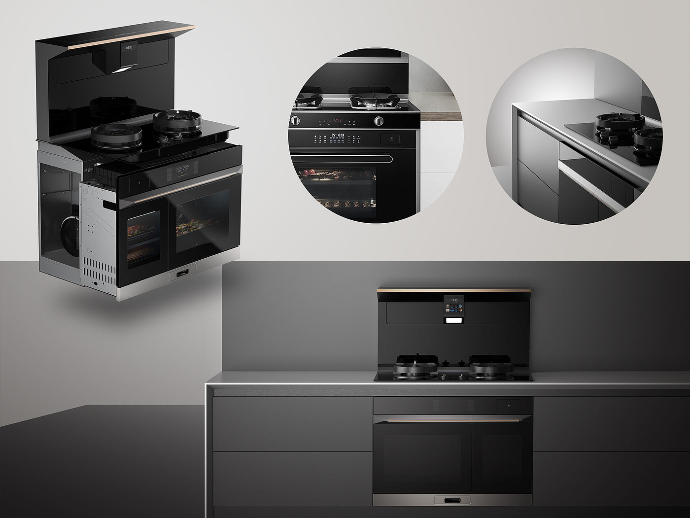 product design，kitchen，Cooking range，