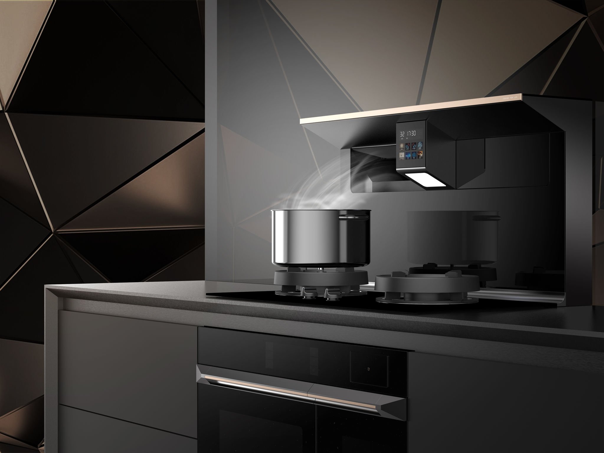 product design，kitchen，Cooking range，