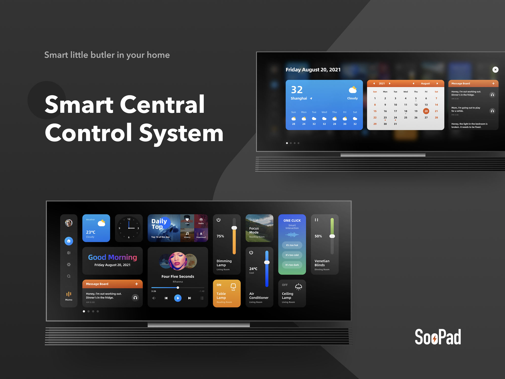 Communication design，Applications/software，Smart Home Control System，