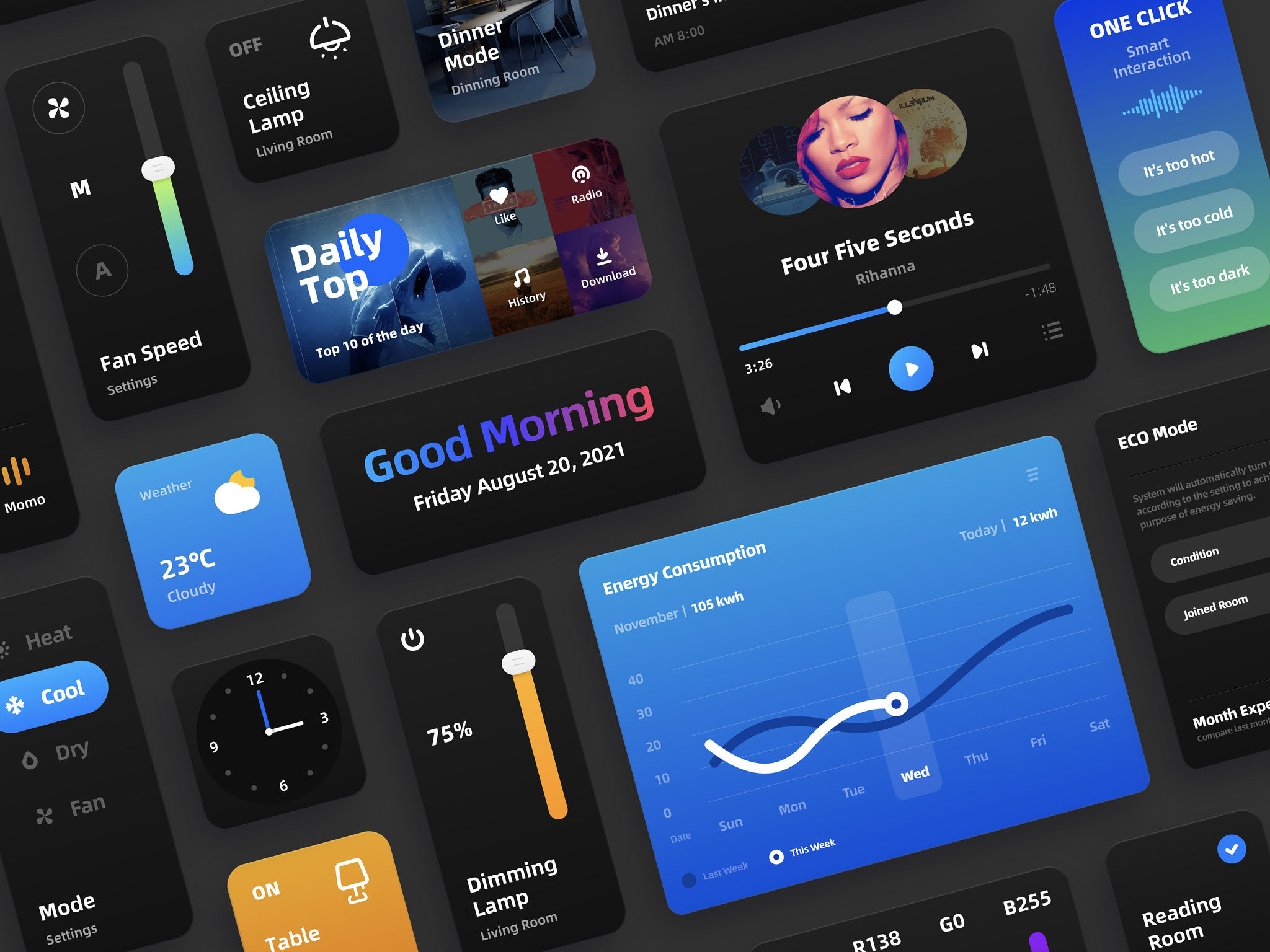 Communication design，Applications/software，Smart Home Control System，