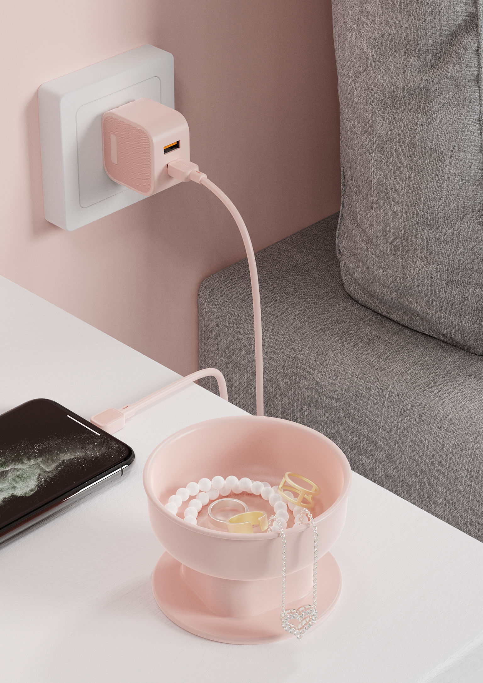 packing design，Consumer products，Charging kit packaging，