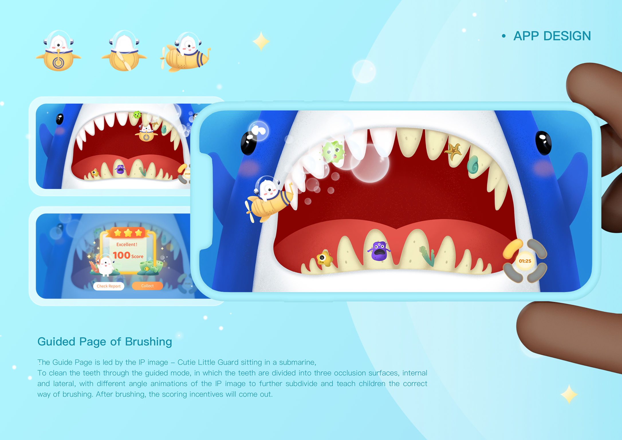 User interface (UI)，Digital media interface，Application of Oral Care for Children，