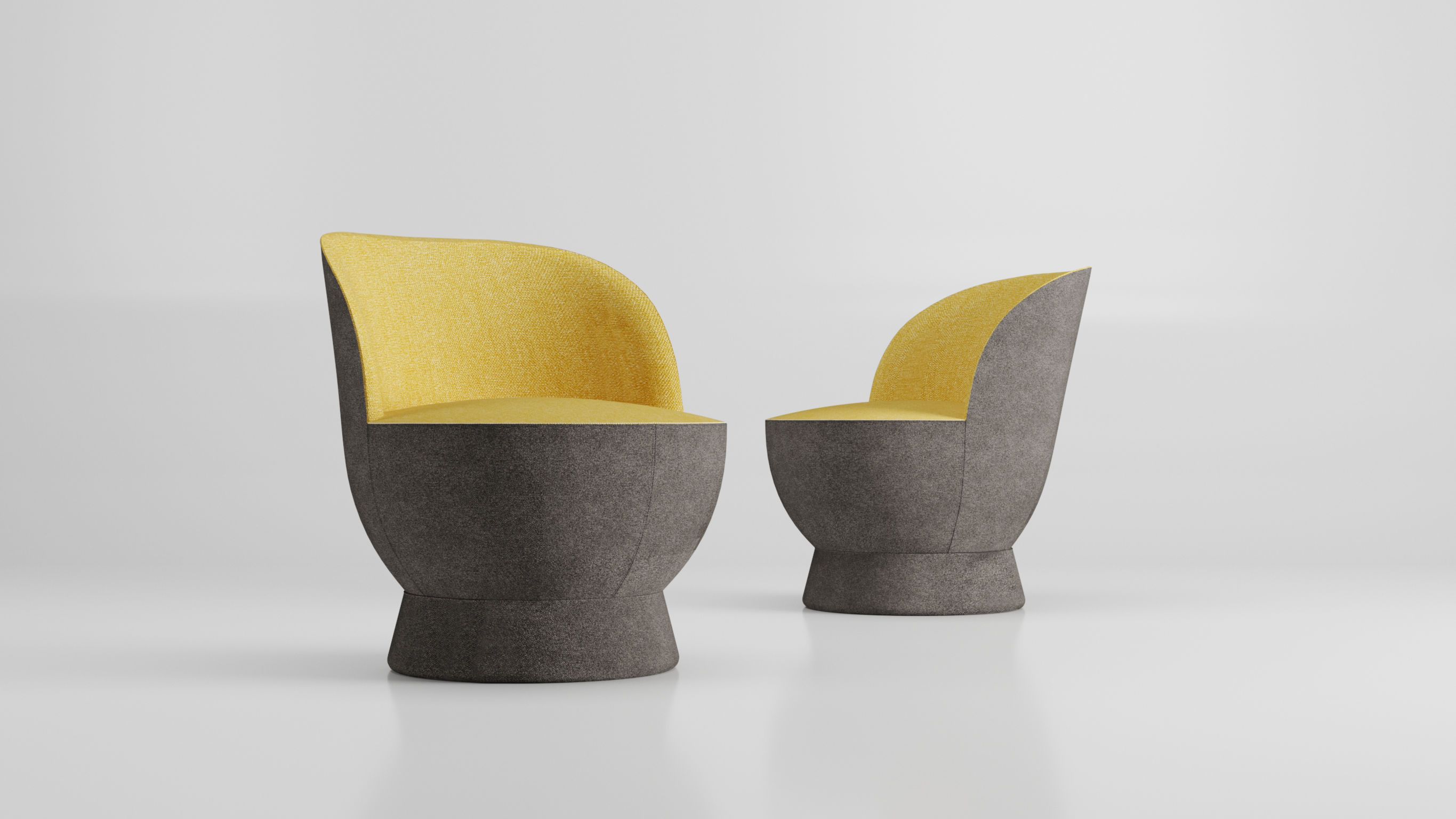 product design，Furniture/Home Decoration，Armchair and cushion stool series，