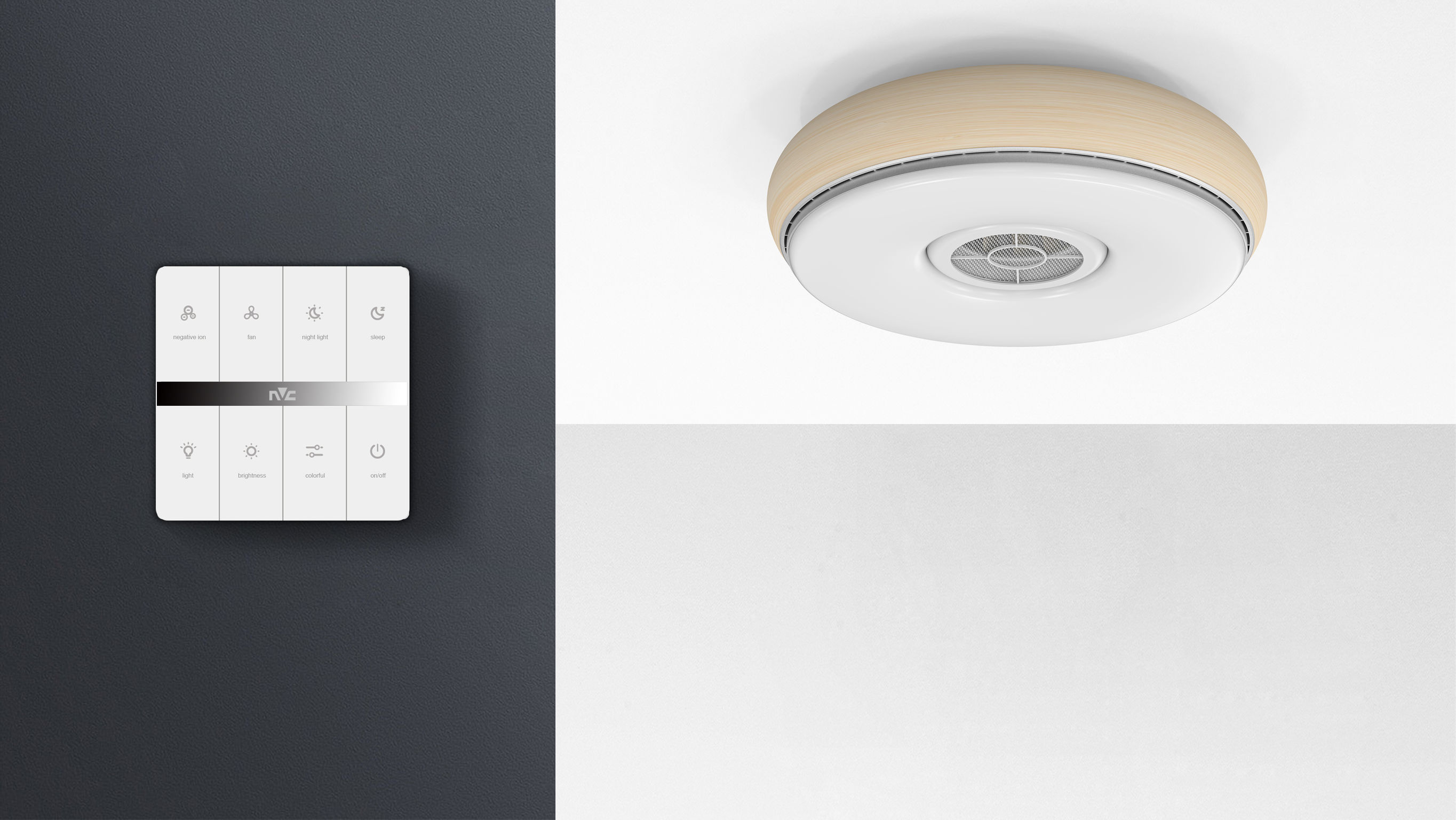 product design，lighting，Air purification lamp，