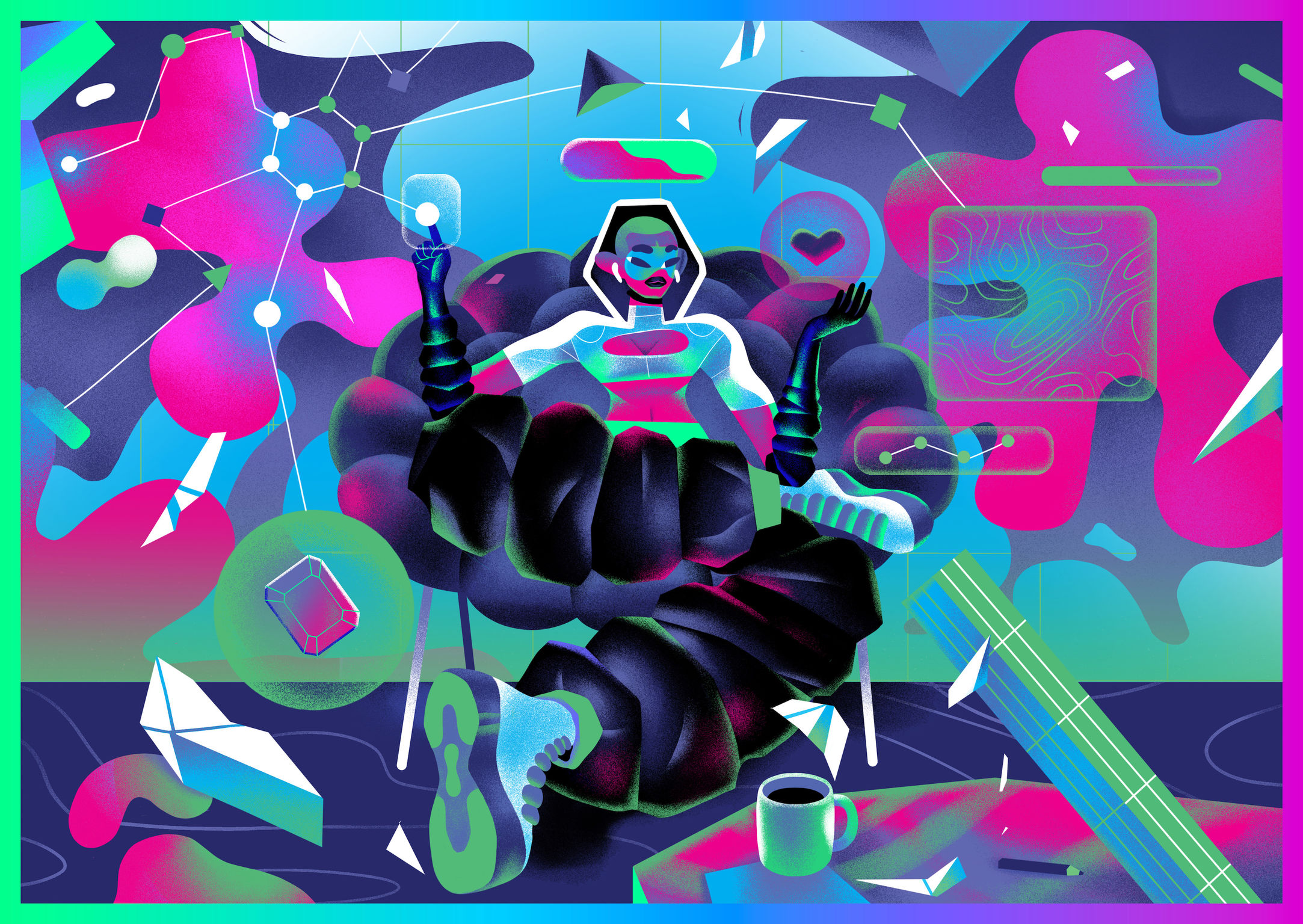 product design，E-sports/virtual reality technology products，Social media activities, packaging design，