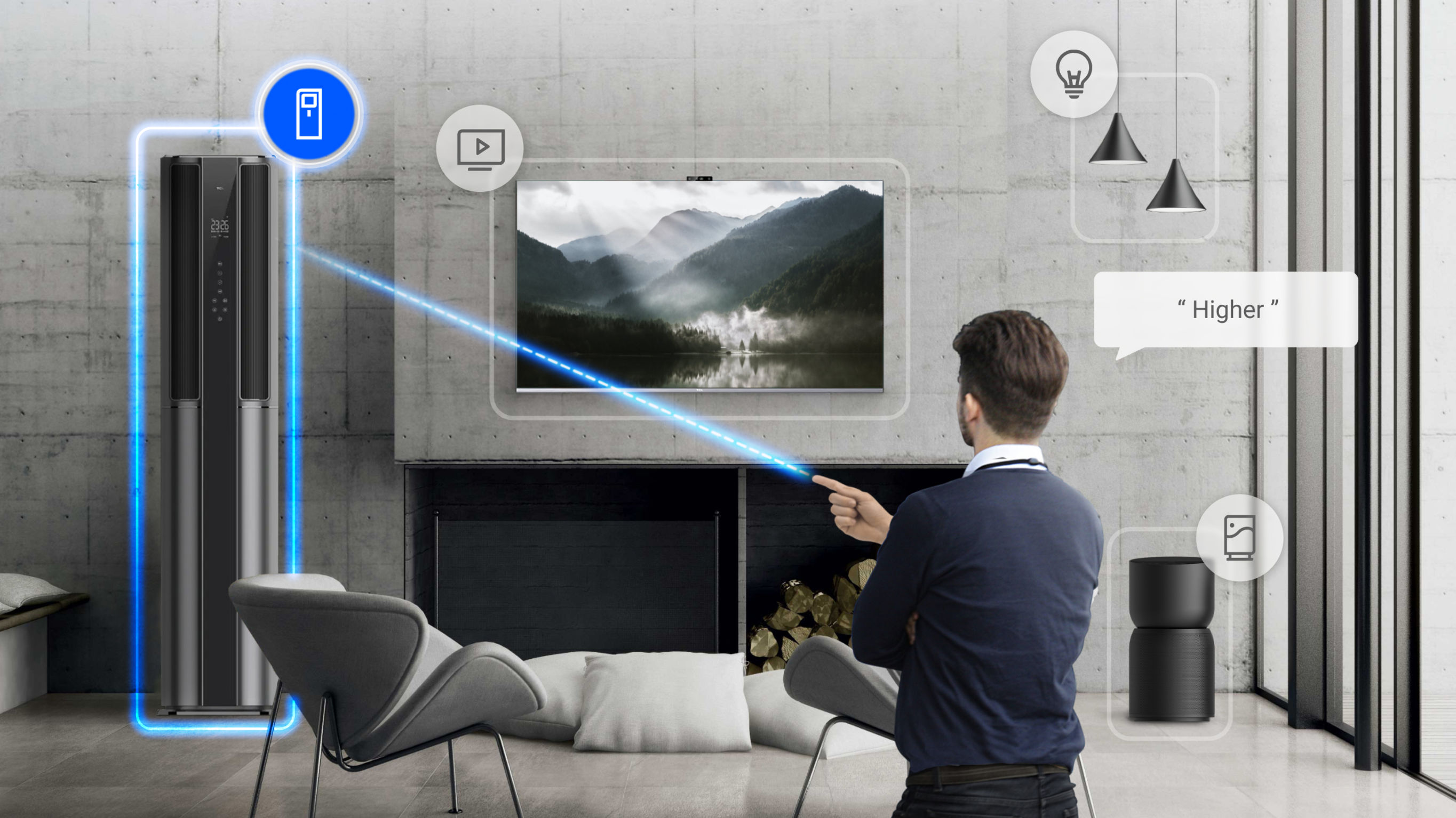 Professional concept，User Experience (UX) Concept，Smart Home Interaction，