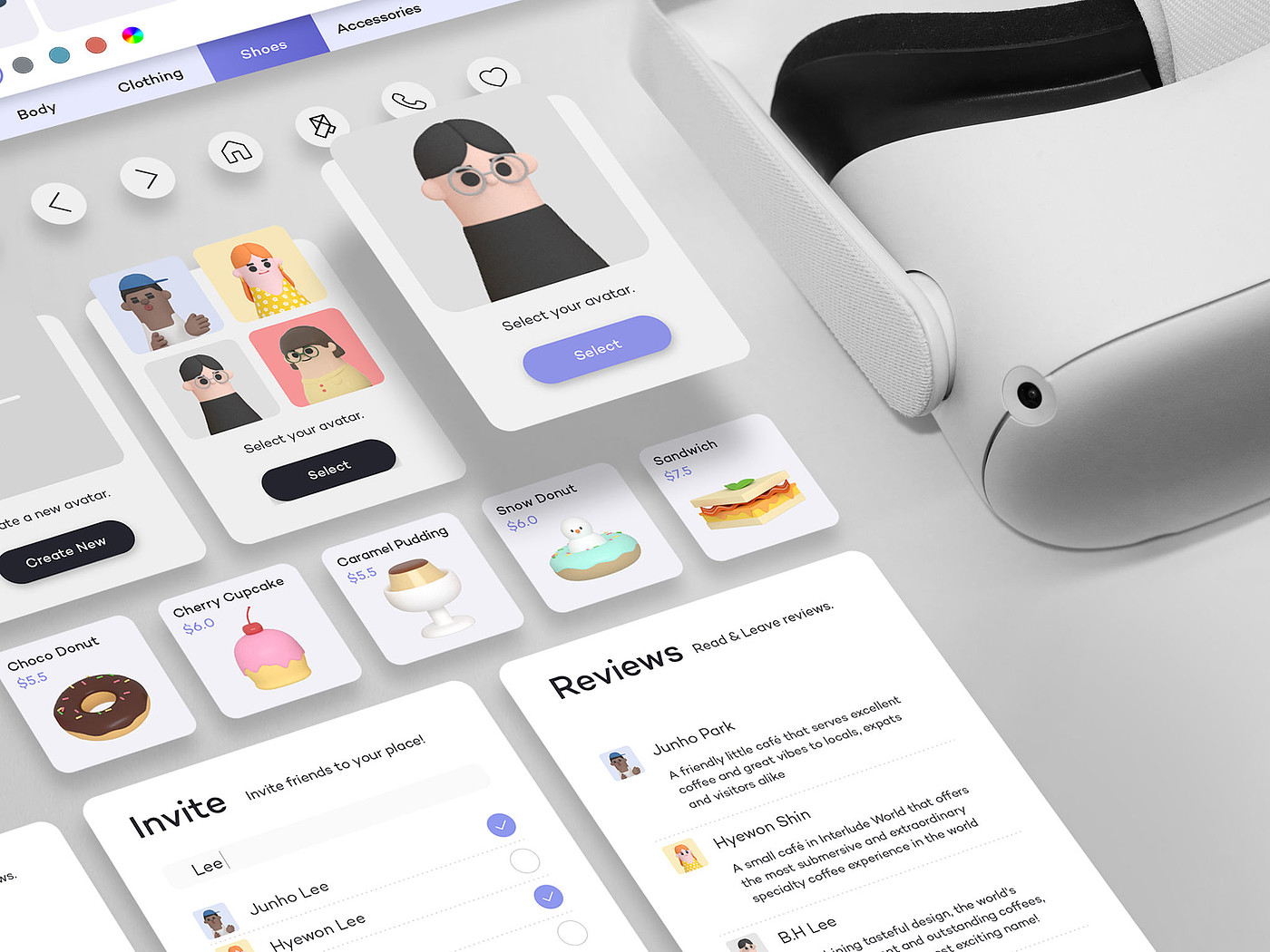 Professional concept，Service design concept，VR social platform，