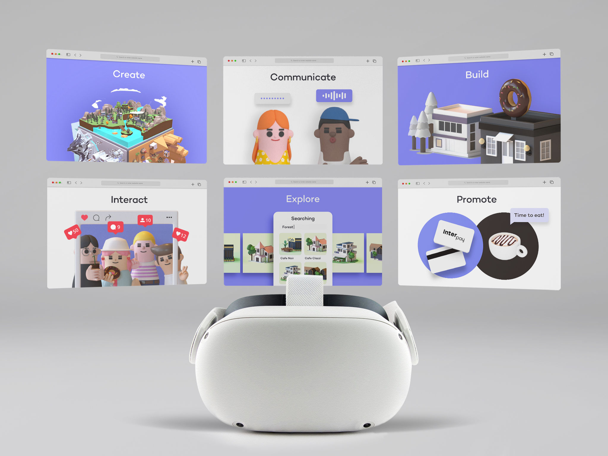 Professional concept，Service design concept，VR social platform，