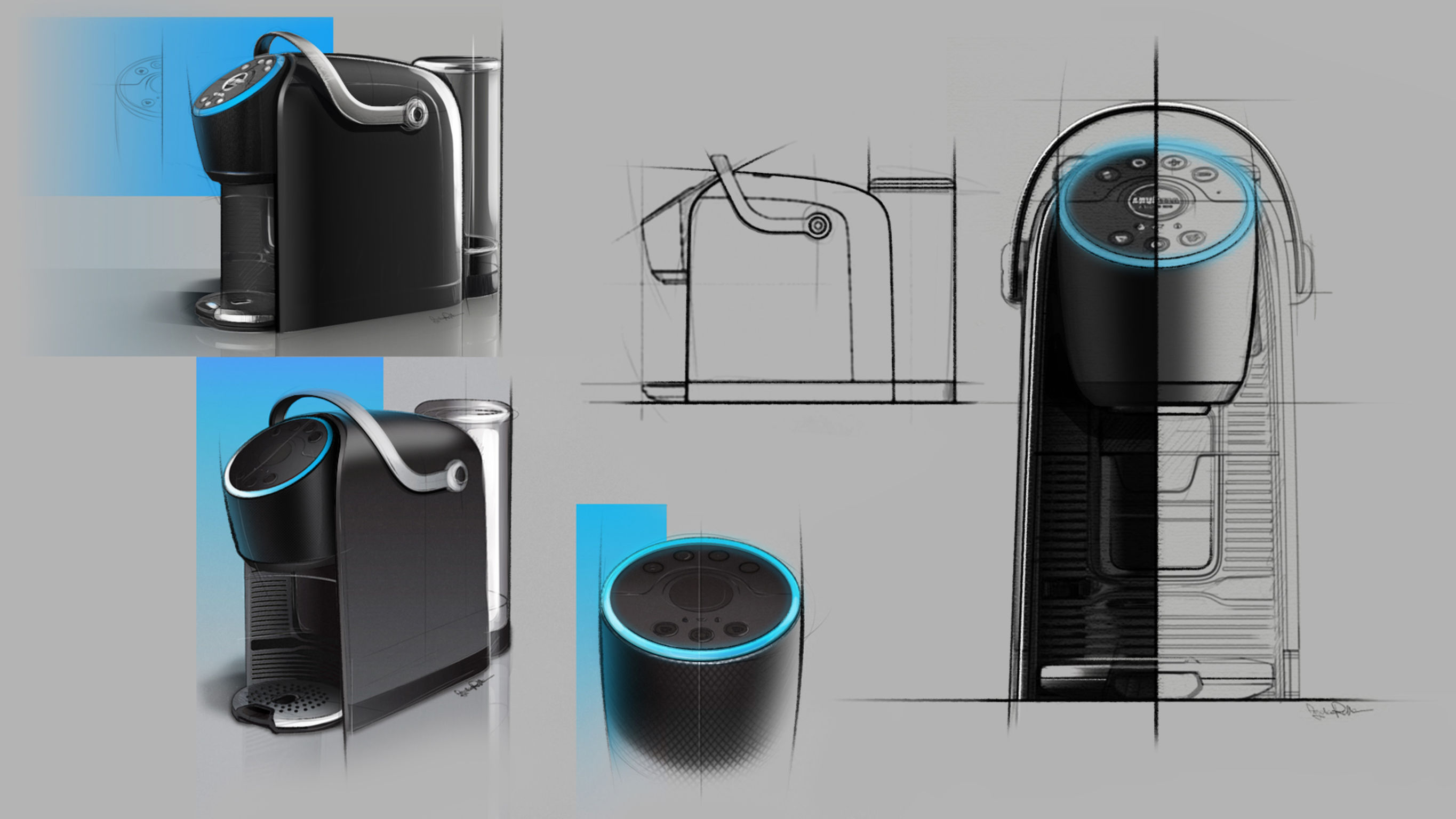 product design，kitchen，Espresso machine，