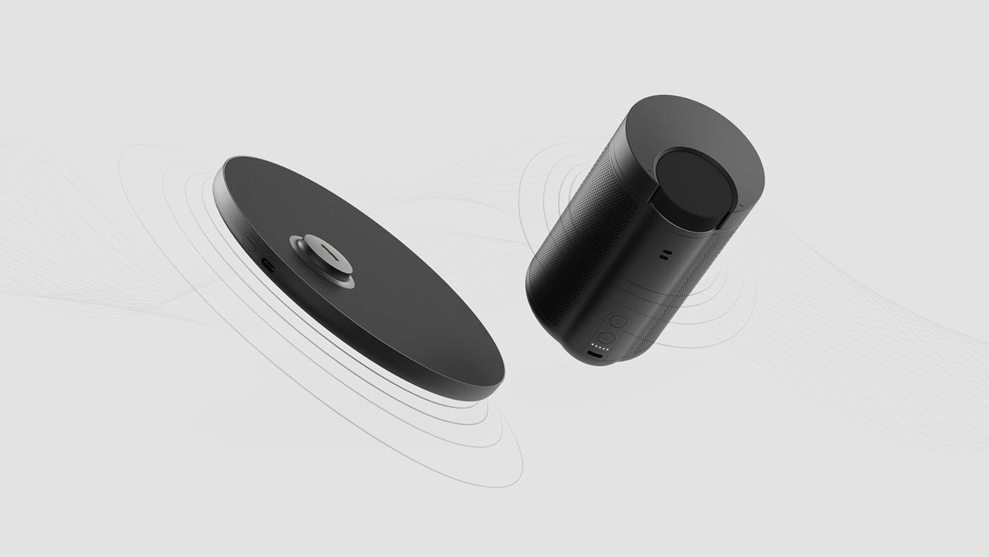 eclipse，Bluetooth audio，Appearance design，exquisite，product design，Wireless phone charger ，