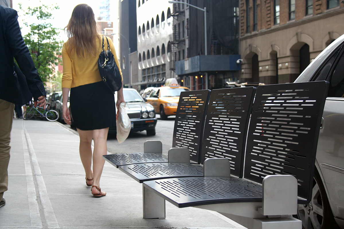 Public seat，product design，Metal，