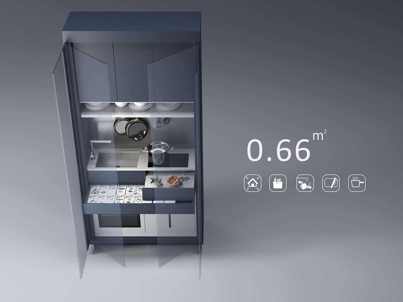 product design，kitchen，Mini Kitchen，