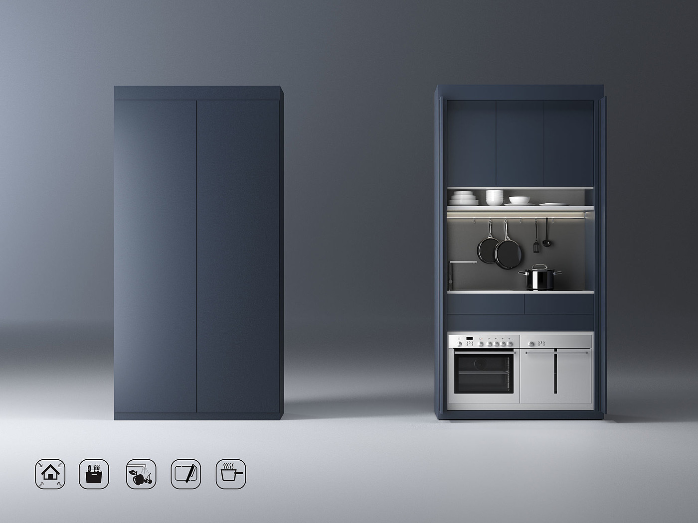 product design，kitchen，Mini Kitchen，
