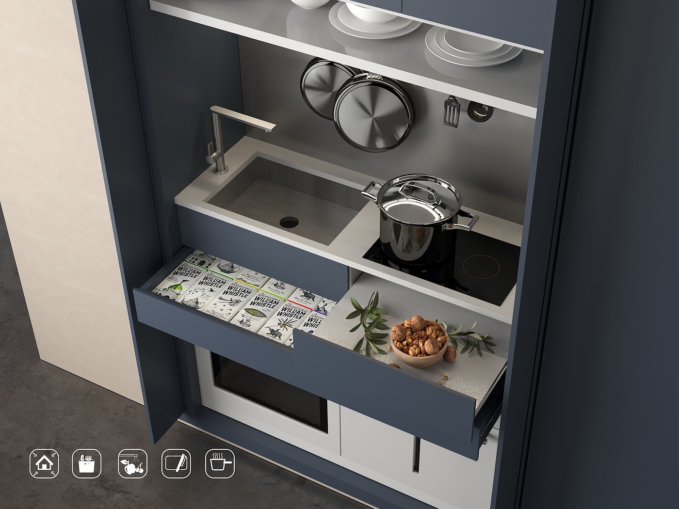 product design，kitchen，Mini Kitchen，