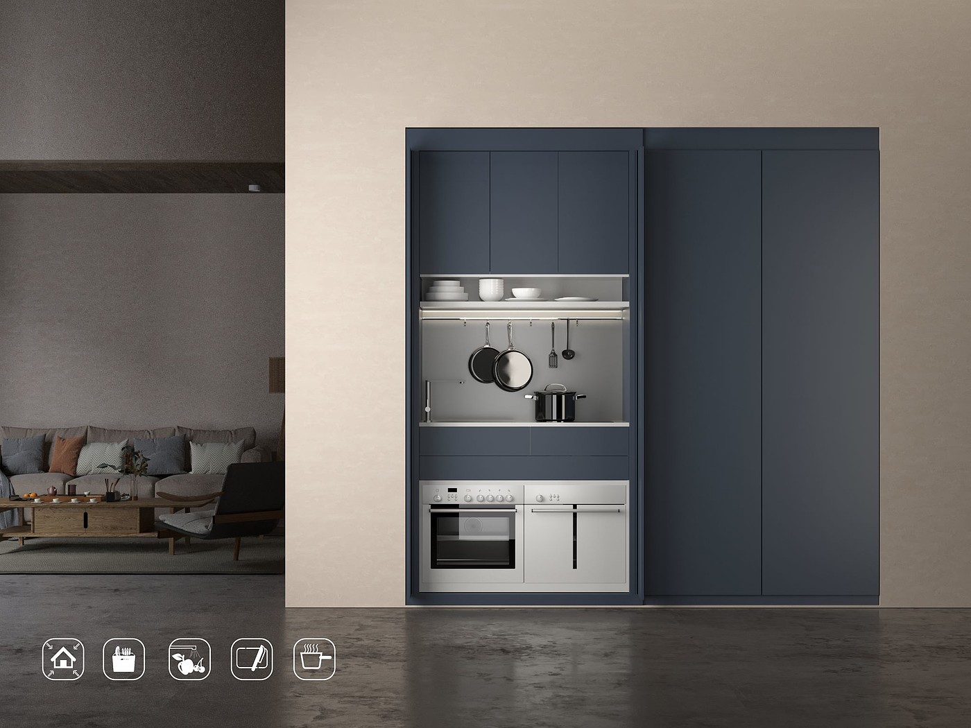 product design，kitchen，Mini Kitchen，