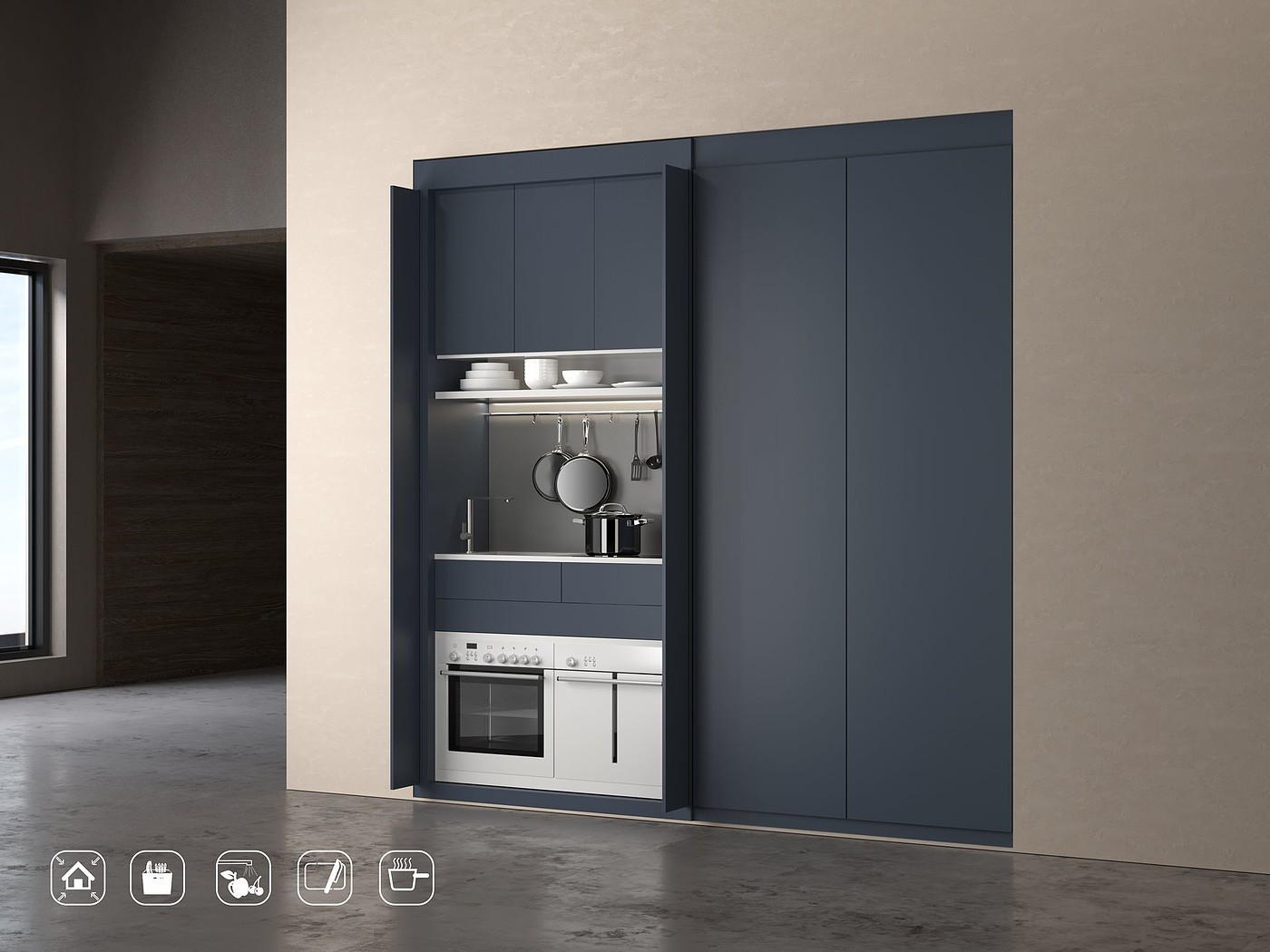 product design，kitchen，Mini Kitchen，