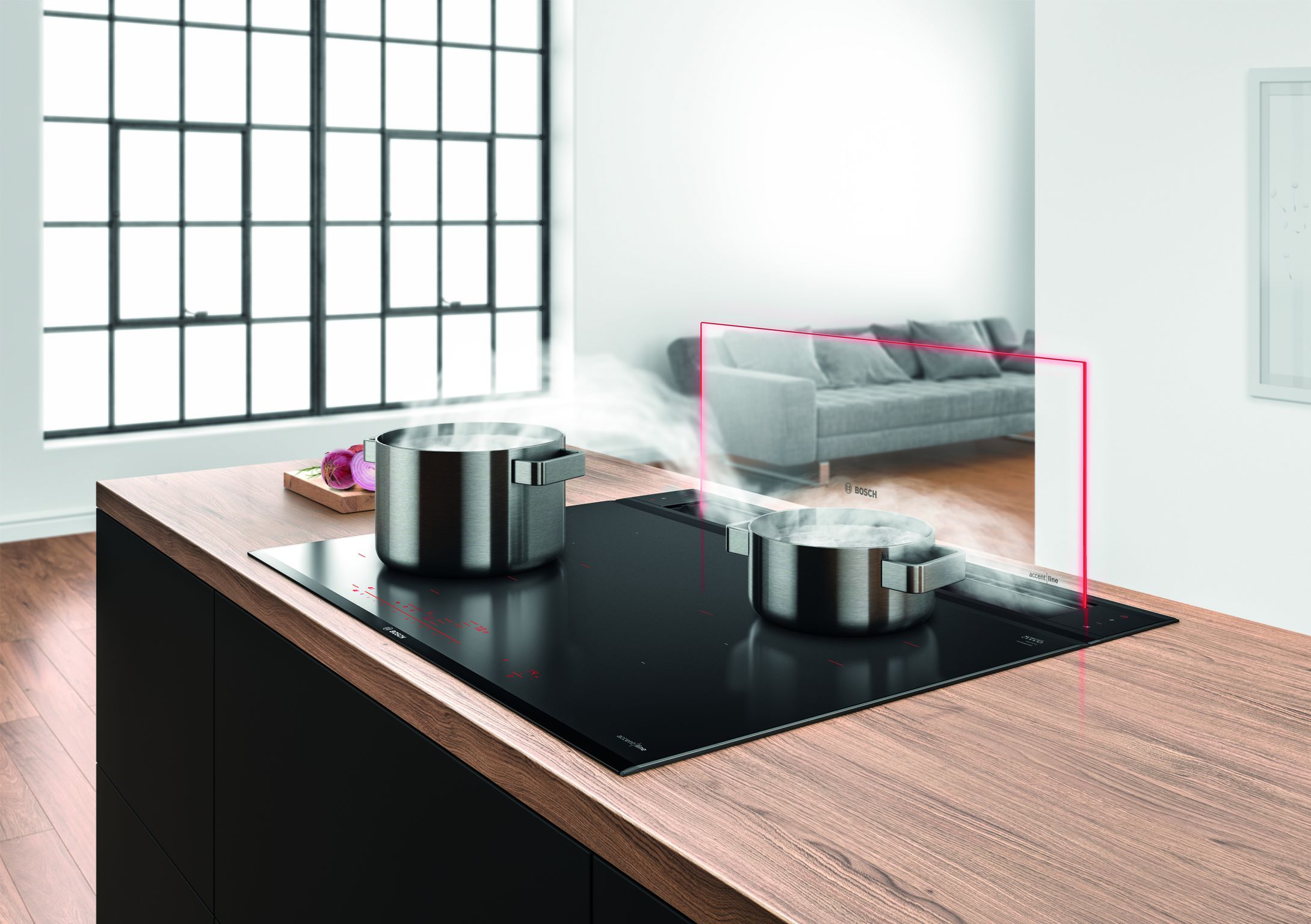 product design，kitchen，downsuction air extractor，