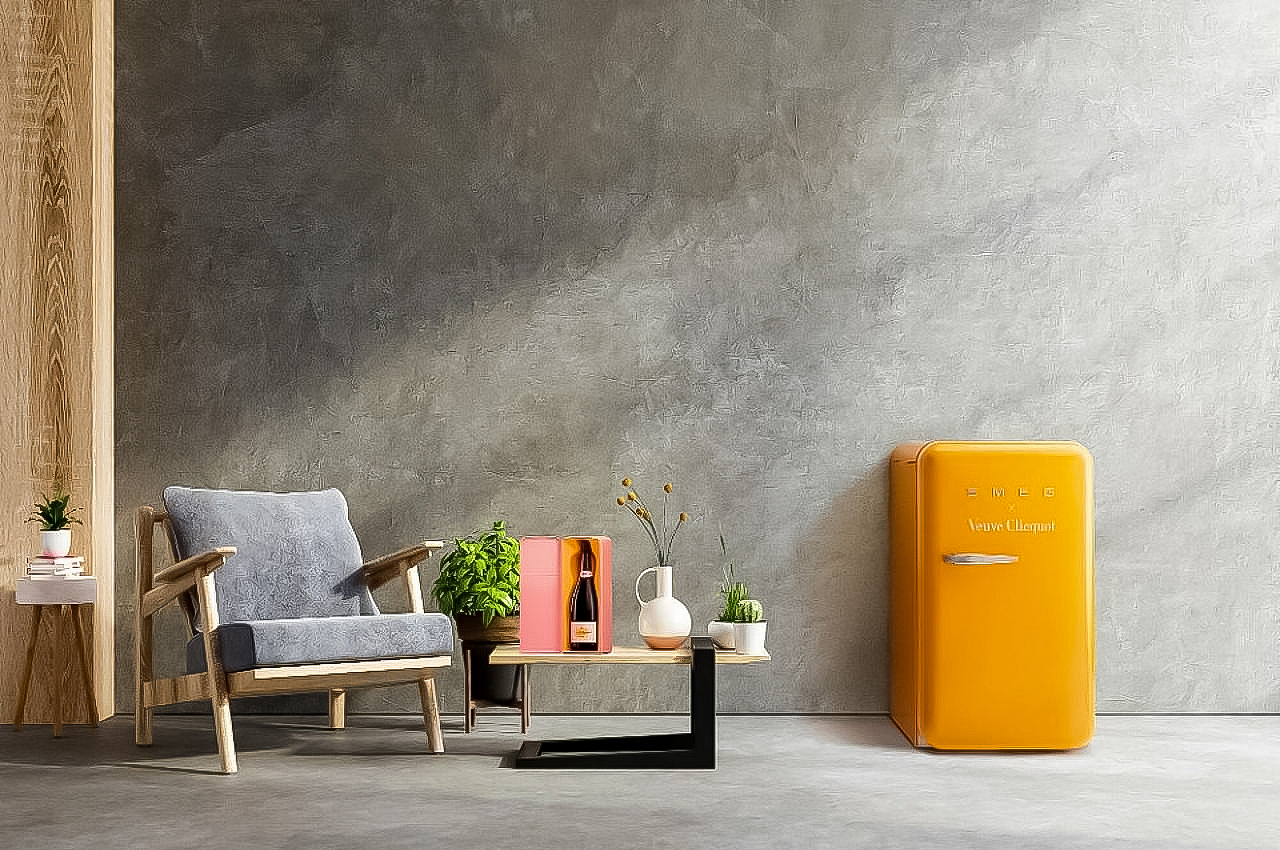 Veuve Clicquot，smeg，冰箱，家用电器，