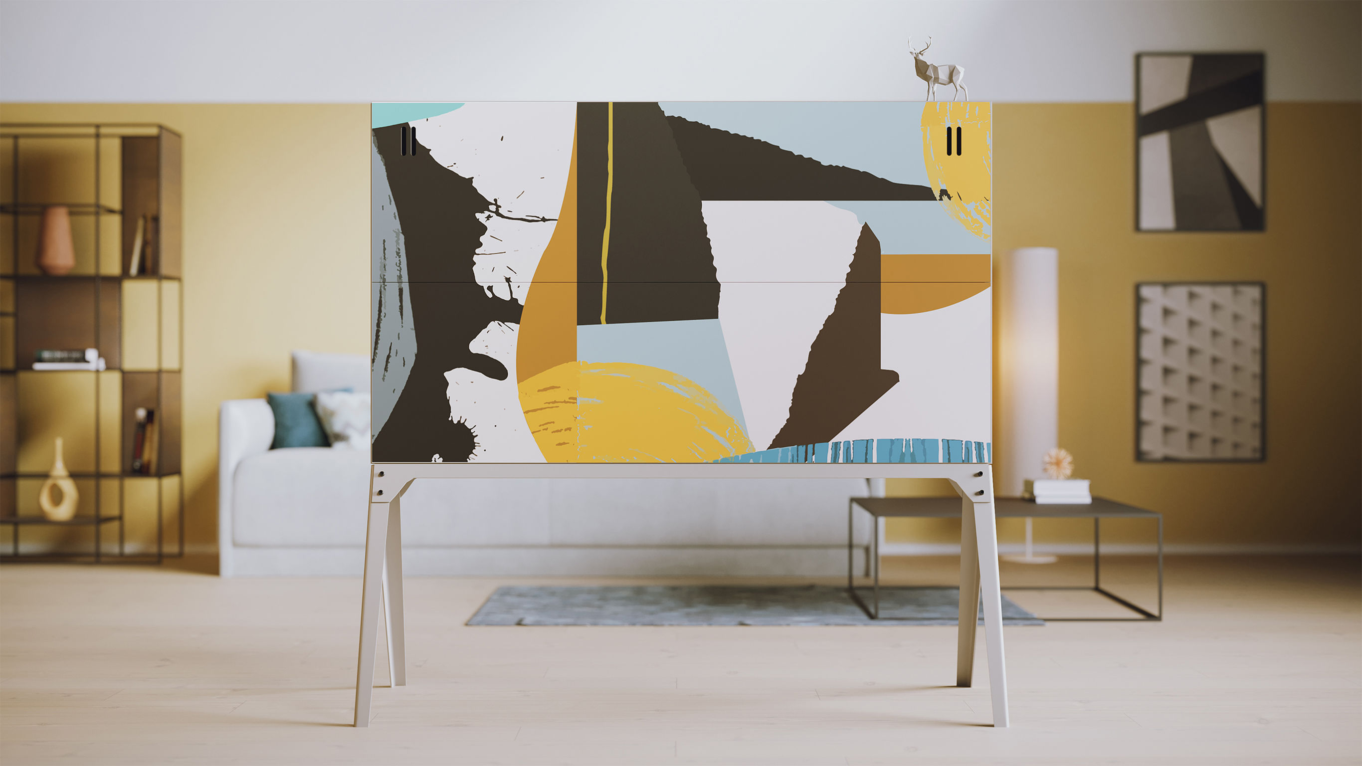 product design，Furniture/Home Decoration，TV stand，