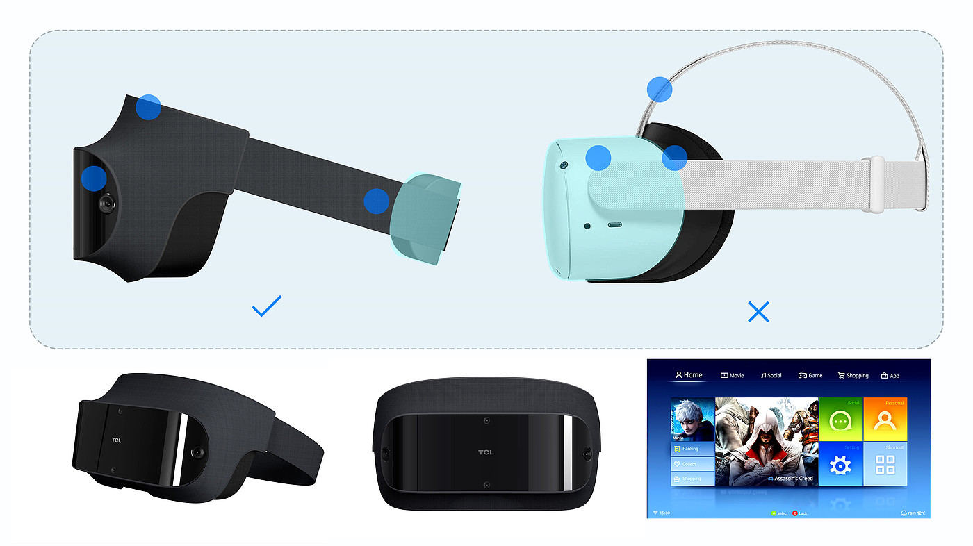 product design，E-sports/virtual reality technology products，Virtual reality headset，