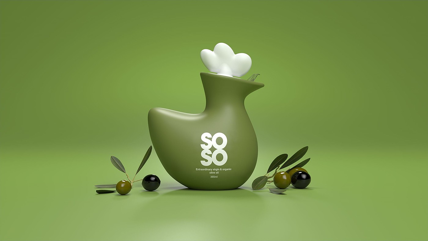 packing design，food，Olive oil bottle，