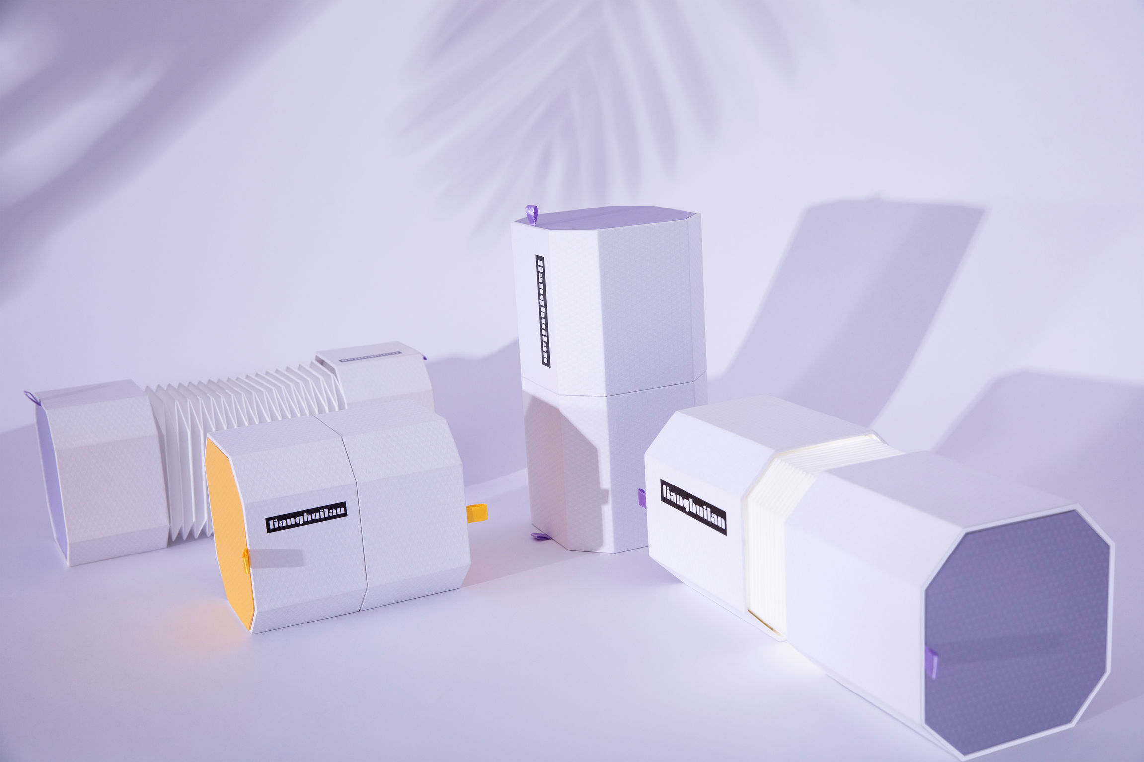 packing design，Consumer products，Origami lamp packaging，