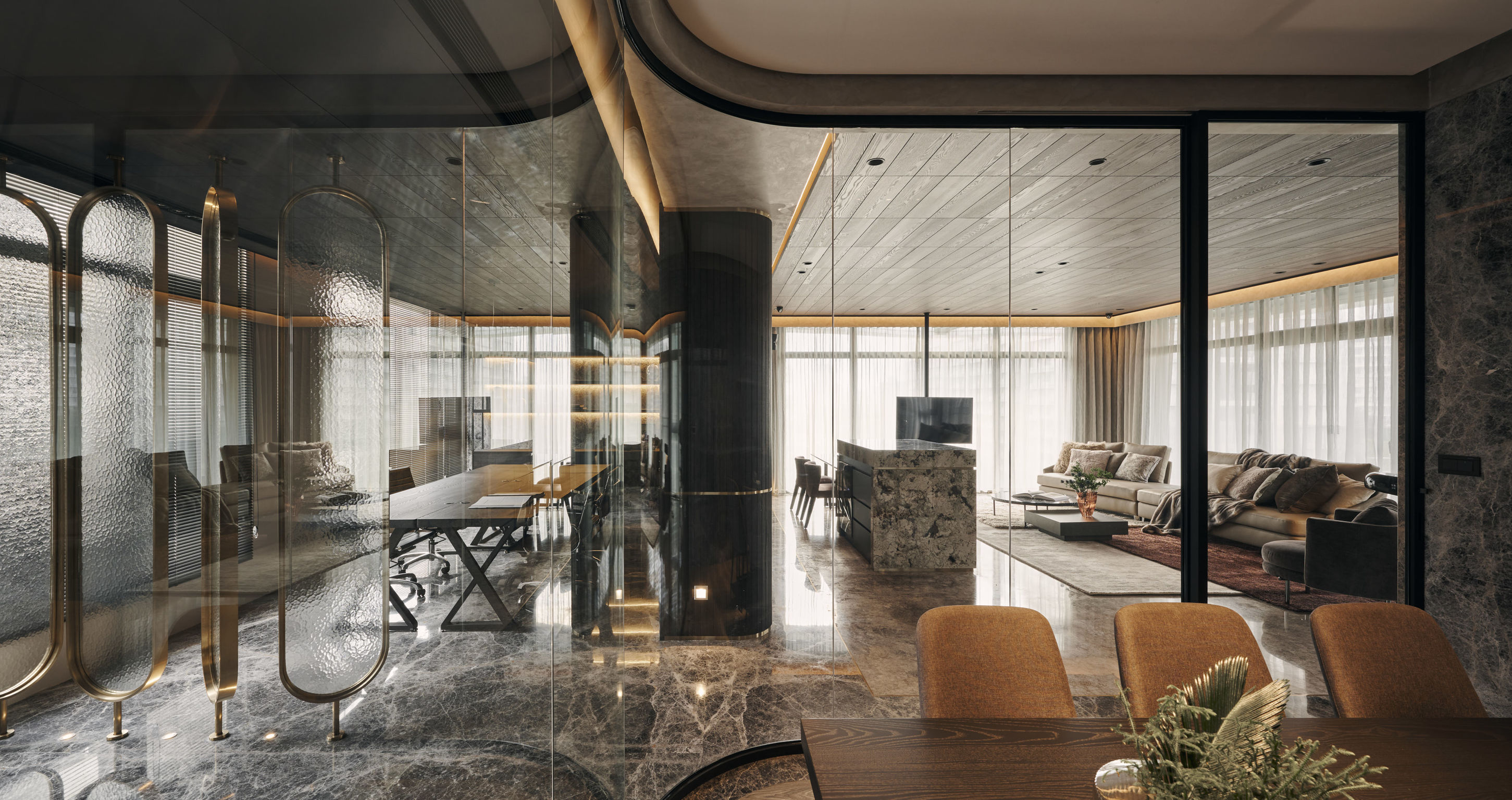 Interior design，Hospitality space，lounge，