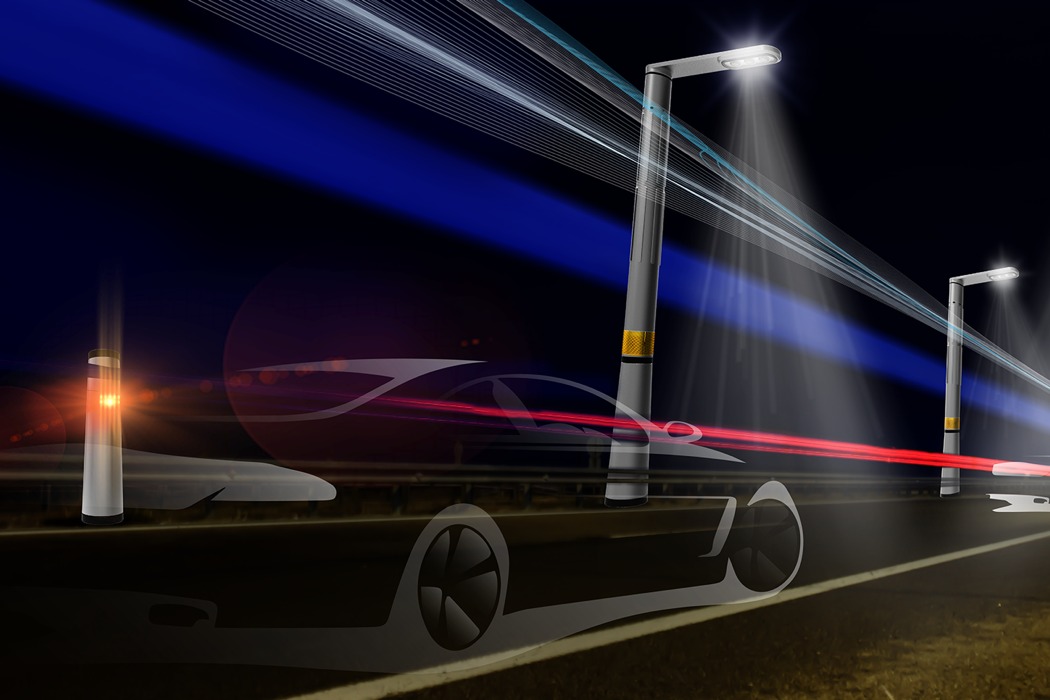 Intelligent fast light，floodlight，highway，